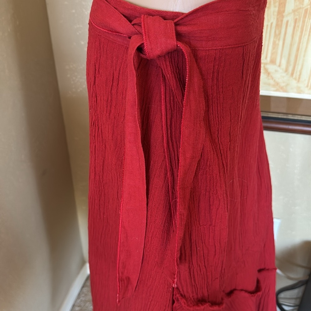 Vintage 70’s USA Crinkle Cloth Wrap Skirt Sz 16W L - Picture 4 of 8